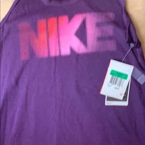 Purple cotton tank top nike